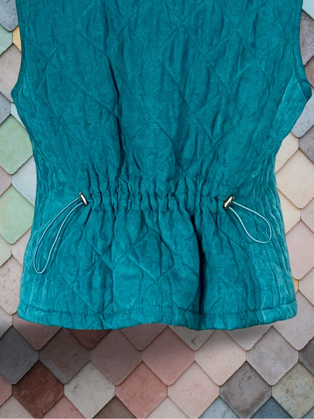 Croft & Barrow Teal Full Zip Quilted Vest SzXLPetite with Pockets - Picture 3 of 9